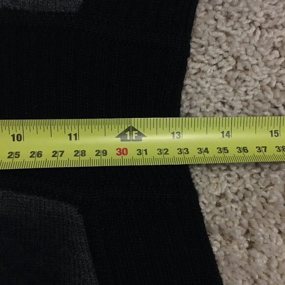 Two Tone Merino Wool Colourblock Sweater 3/4 Sleeve Dress - Picture 9 of 13